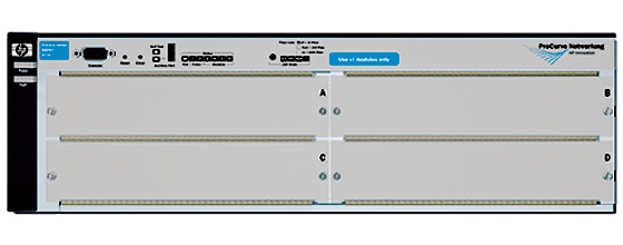    HP ProCurve Switch 4204vl   4-slot chassis (Managed, Layer 3 static router, 4 open slots, Stackable 19')