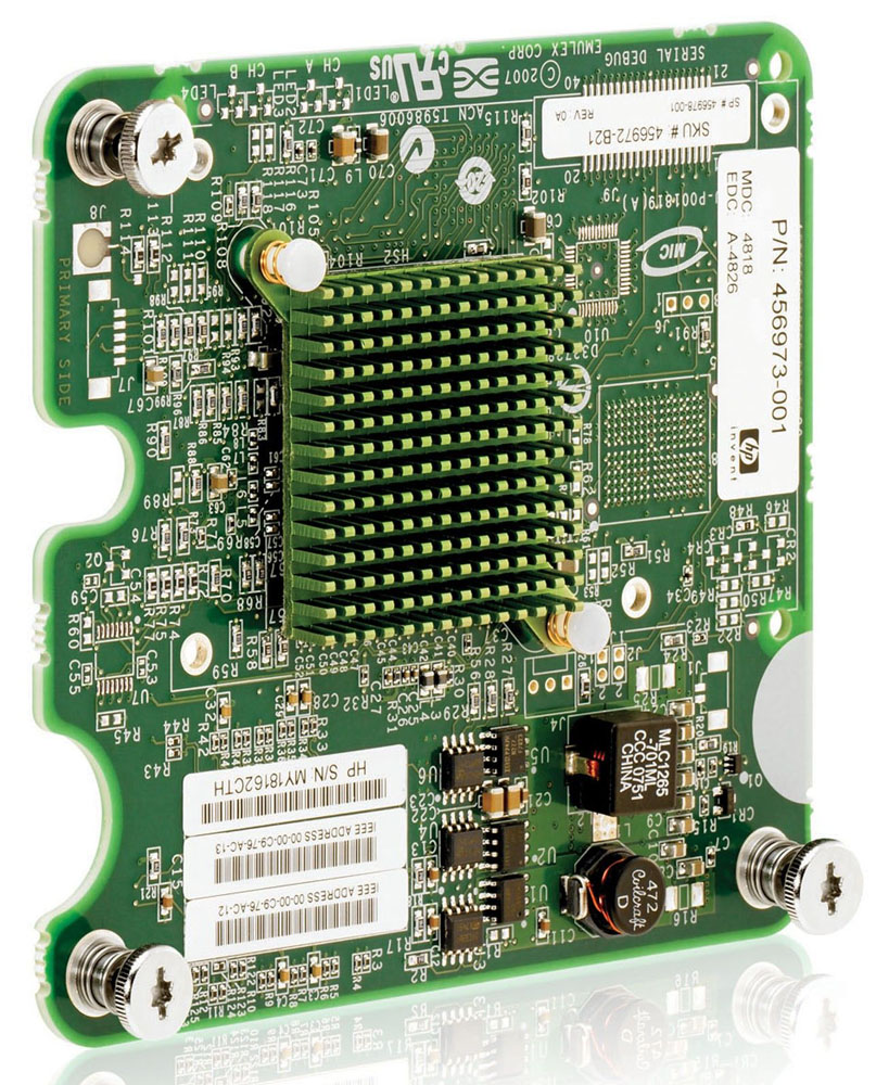 Emulex-based (LPe1205) BL cClass Dual Port Fibre Channel Adapter (8-Gb) (BL280G6, 460G6, 490G6, 685G5, 860, 870)