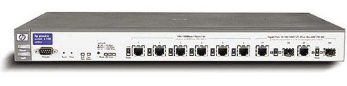  HP Procurve Switch 6108 1U (6x10/100/1000, 2 ports 10/100/1000 or mini-GBIC, 16Gb/s)