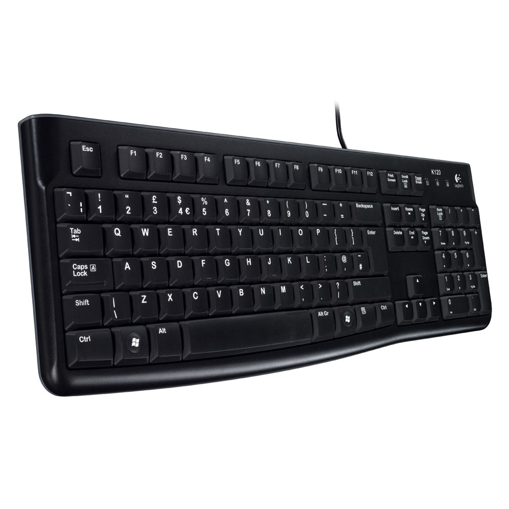 Logitech Keyboard K120, USB, black, Rtl, [920-002522]