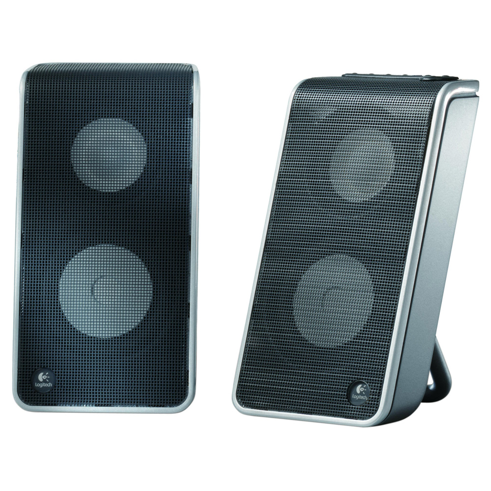 Logitech Speaker System V-20, 2.0, 2W(RMS), USB, Black [970155-0914]