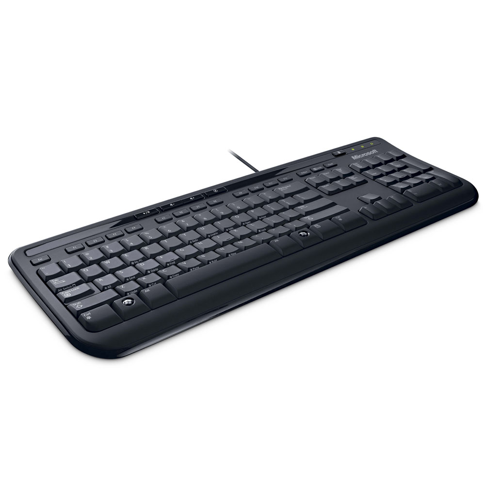  Microsoft Wired Keyboard 600, USB, Black