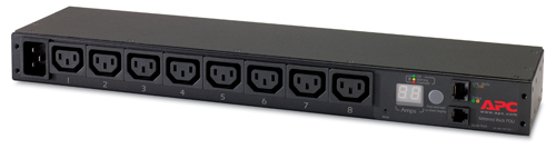   Rack PDU, Metered, 1U, 16A, 208/230V, (8) C13s