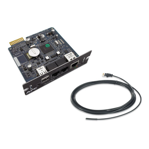   APC UPS Network Management Card 2 with Env. Monitoring (HTTPS/SSL, SSH (up to 2048-bit encr.), SNMPv3, CD with software, Temp. Sensor (repl AP9619)