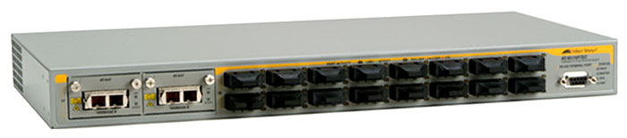 Allied Telesis L2+ switch with 16-100FX ports plus 2 expansion slots
