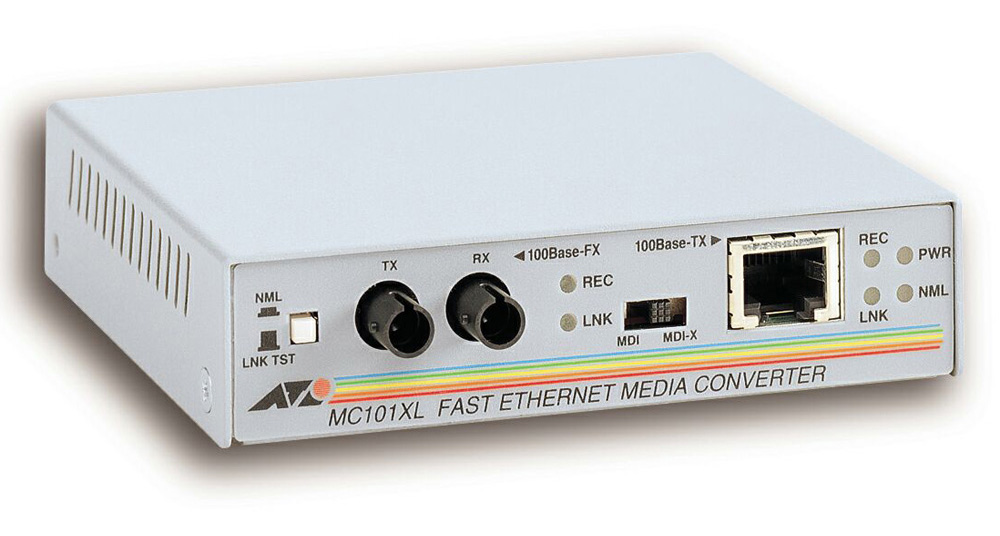 Allied Telesis Media Converter 100BaseTX to 100BaseFX (ST Multimode)