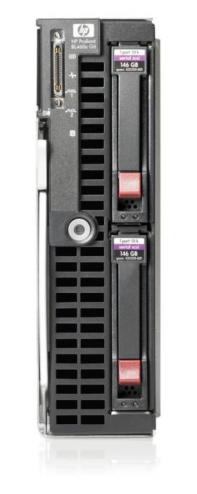 Blade сервер HP ProLiant BL460с G6 Xeon E5502 DC (Xeon 1.86GHz, 4Mb, 3x2GbRD, RAID P410i(ZM) 1,0, no SFF HDD(2), 2xFlex1, 10Gb MF, iLO blade edit, 1slot in Encl)