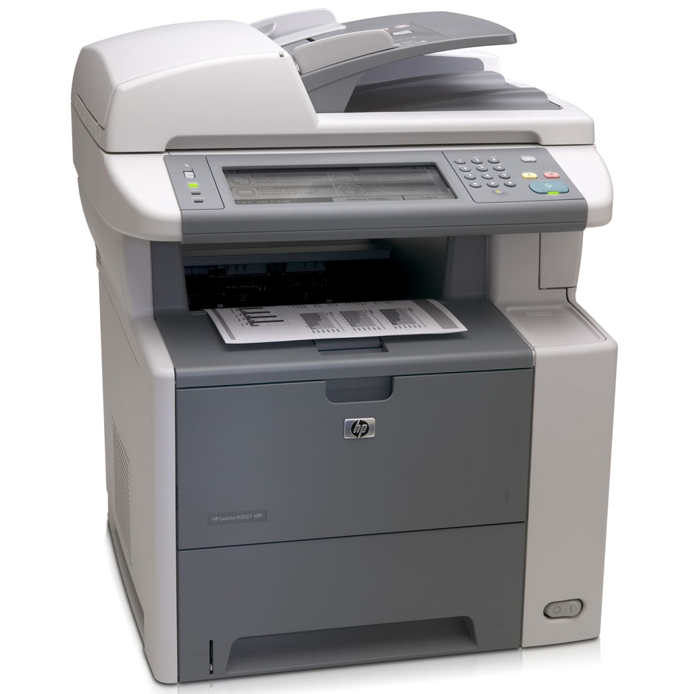 -   HP LaserJet M3027 MFP (p/c/s, A4, 1200dpi, 25ppm, 256Mb, 40Gb, 2trays 100+500, ADF 50, USB/LAN/FIH/EIO)