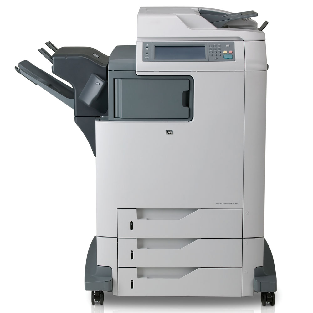    HP Color LaserJet cm4730f MFP (p/c/s/fax, A4, 600x600dpi, 30(30)ppm, 448Mb, 40Gb HDD, 4trays 100+3*500, ADF 50, Parallel/USB/LAN/FIH/EIO, 500-sheet ou