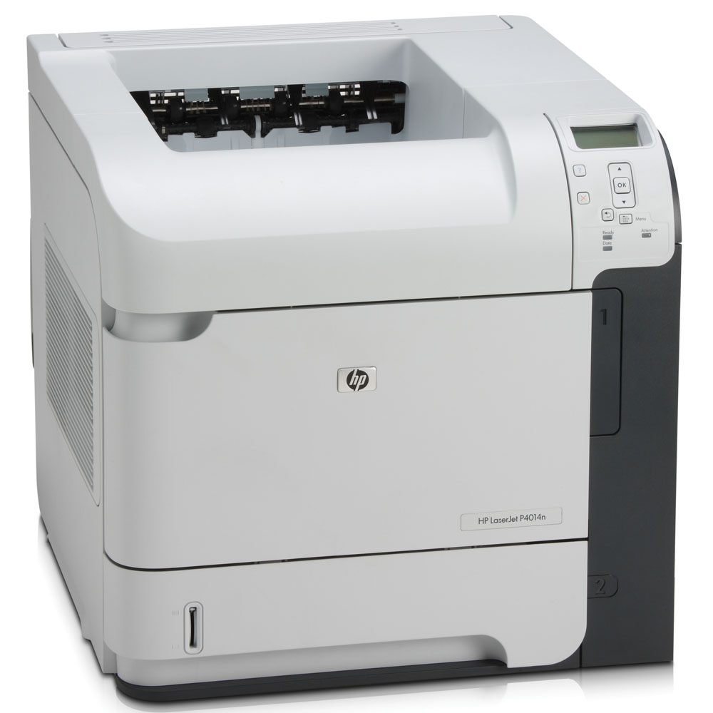 -   HP LaserJet P4014n (A4, 1200dpi, 43ppm, 128Mb, 2 trays 500+100, USB/GigEth/EIO, Postscript)