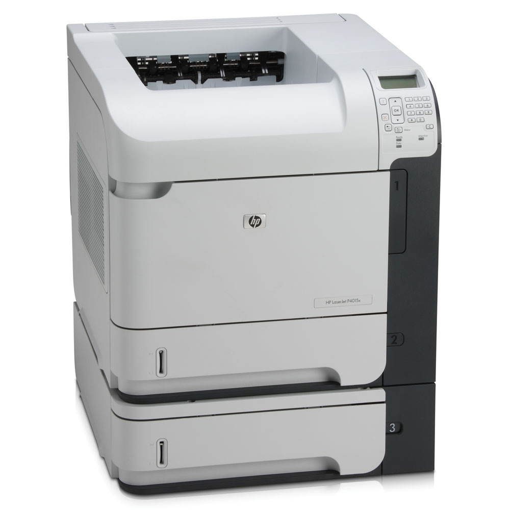 -   HP LaserJet P4015x [X=DTN] (A4, 1200dpi, 50ppm, 128Mb, Duplex, 3 trays 2*500+100, USB/GigEth/EIO, Postscript)