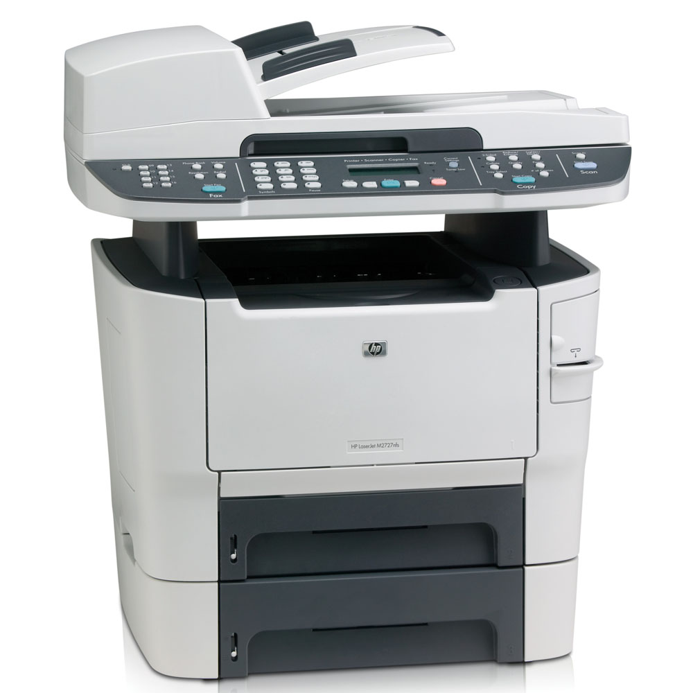 -   HP LaserJet M2727nfs mfp (printer/copier/scanner/fax, A4, 1200dpi, 26ppm, 64Mb, Duplex, 3 trays 50+250+250, ADF 50 sheets, USB/LAN, Flatbed, Stapler, replace Q6501A)