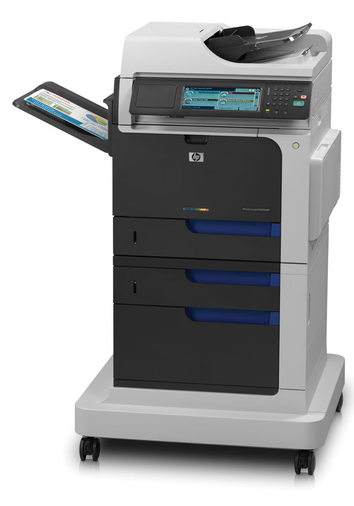    HP Color LaserJet Enterprise CM4540f MFP (p/c/s/f, A4, 600x600dpi, 40(40)ppm, 1280Mb, HDD, 3trays 100+2*500, cabinet, stand, ADF50, Duplex, USB, LAN, FIH, EIO, replace CB481A)