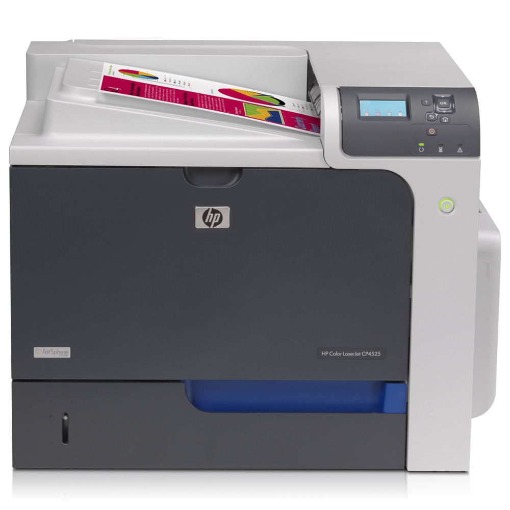      HP Color LaserJet Enterprise CP4525n Printer   (A4, 1200dpi, 40(40)ppm, 512Mb, 2trays 500+100, USB/LAN/EIO, replace Q7492A and Q7491A and CB503A)