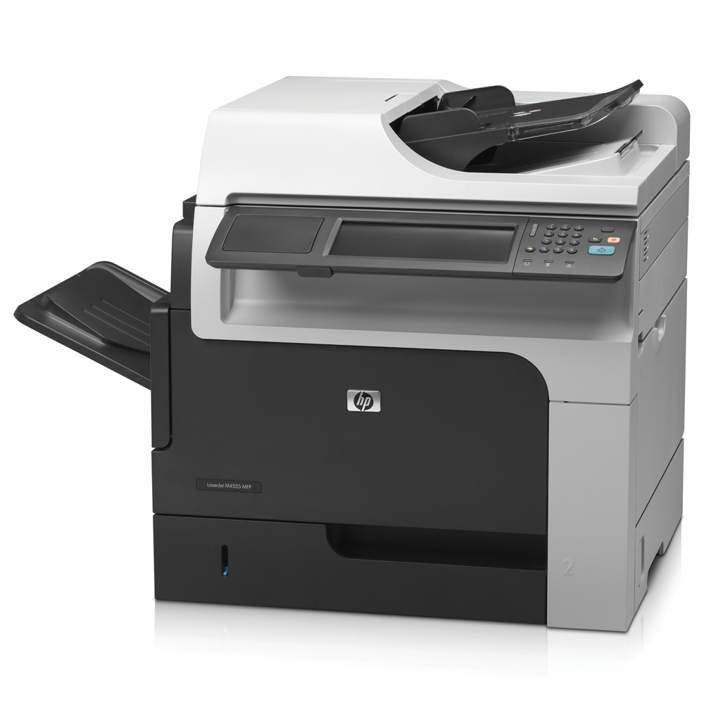 -   HP LaserJet Enterprise M4555 MFP (p, c, s, 1200dpi, 52ppm, 1280Mb, 8Gb SSD, 2 trays 100+500, ADF50, Duplex, USB, LAN, FIH, EIO, replace CB425A)