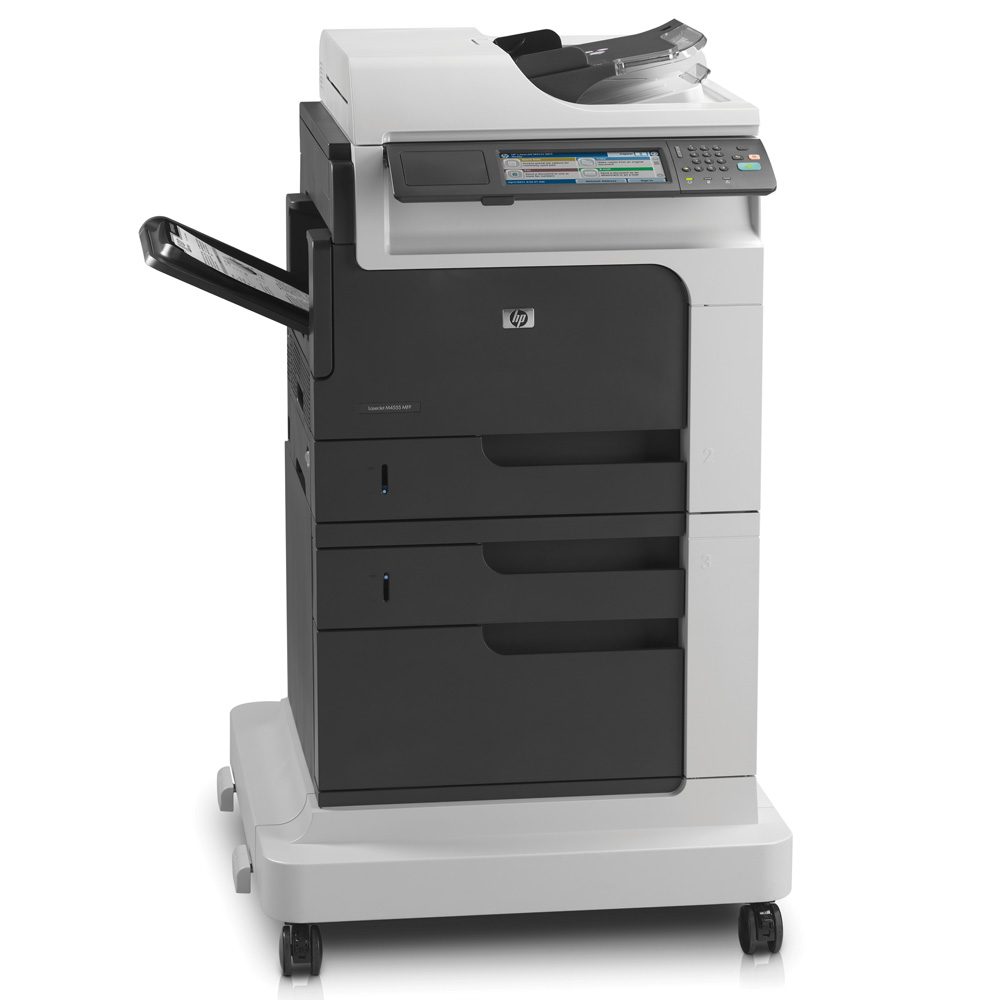 -   HP LaserJet Enterprise M4555f MFP (p, c, s, f, 1200dpi, 52ppm, 1280Mb, 120Gb Encrypted HDD, 3 trays 100+2*500, Cabinet, ADF50, Duplex, USB, LAN, FIH, EIO, replace CB426A)