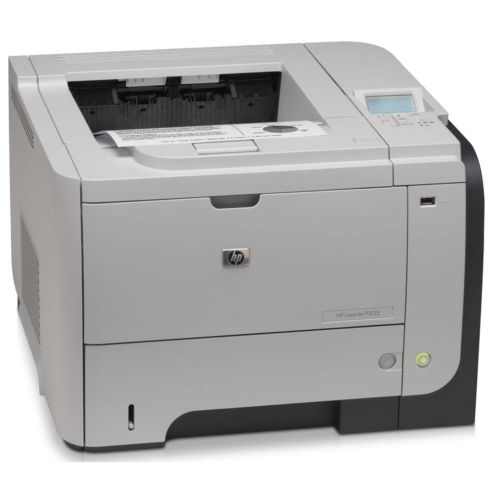 -   HP LaserJet Enterprise P3015 (A4, 1200dpi, 40ppm, 96Mb, 2trays 100+500, USB/EIO, replace Q7812A)