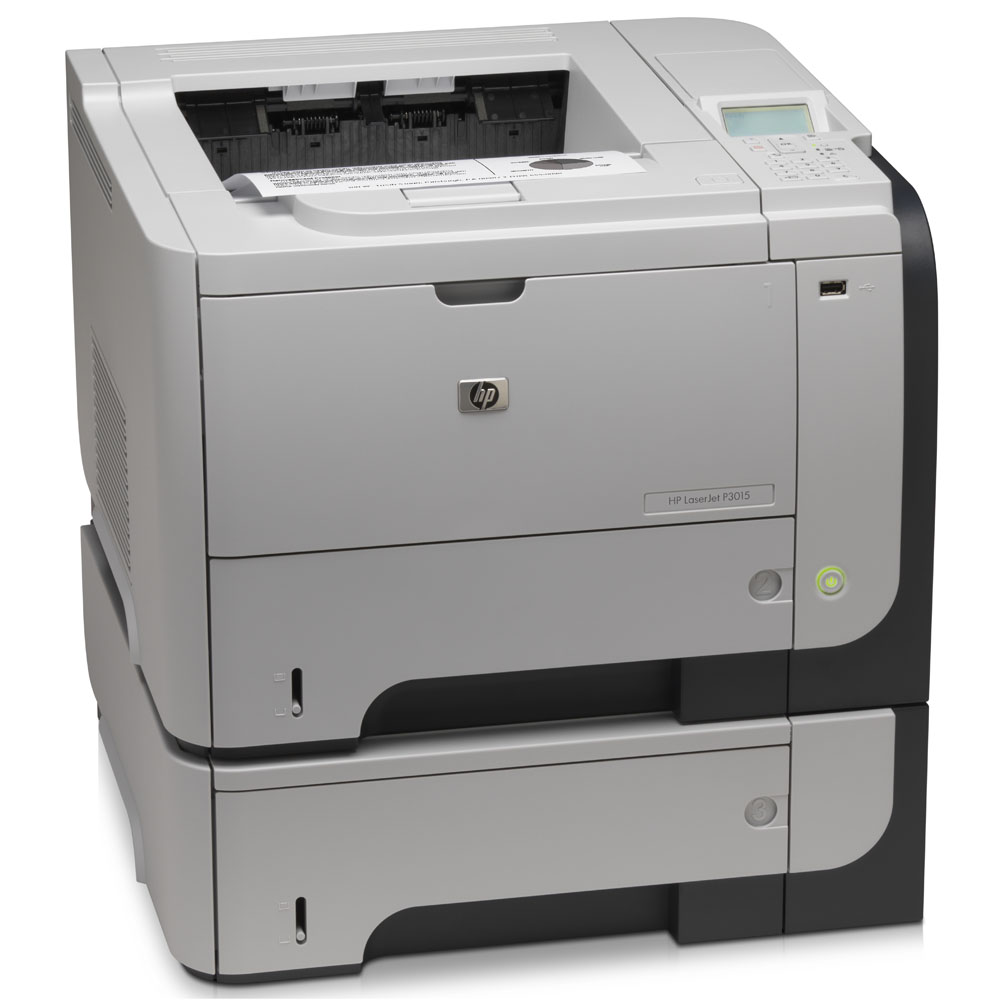 -   HP LaserJet Enterprise P3015x [X =DTN] (A4, 1200dpi, 40ppm, 128Mb, 3trays 100+500*2, USB/GigEth/EIO, Duplex, replace CE529A)