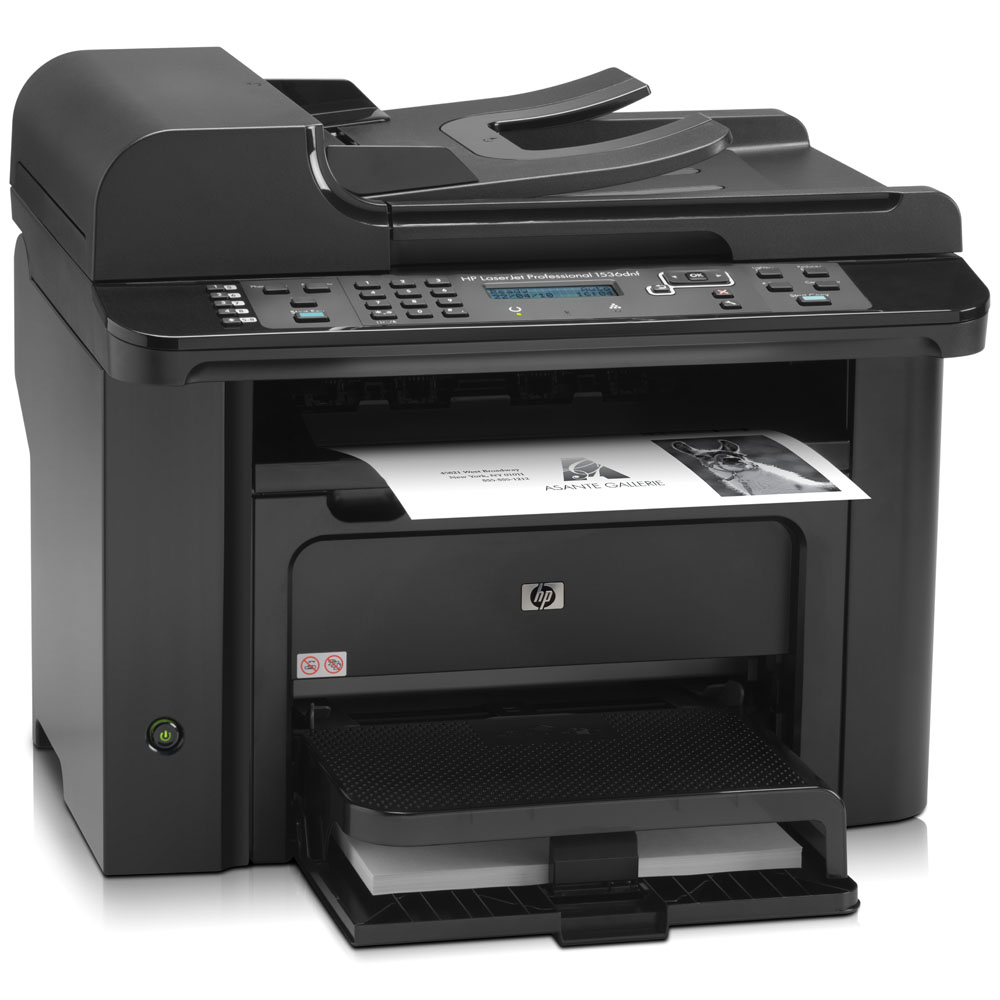 -   HP LaserJet Pro M1536dnf (p/c/s/f, A4, 1200dpi, 25ppm, 128Mb, 2trays 250+10, ADF 35 sheets, Duplex, USB/LAN, Flatbed, Cartrige 1000pages in box, replace CC372A, CB534A)