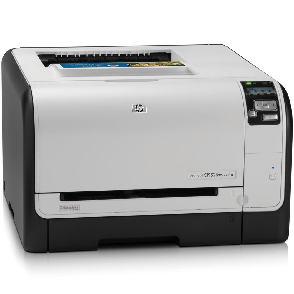      HP Color LaserJet Pro CP1525nw   (A4, 600x600dpi, 8(12) ppm, 128Mb, 2 trays 1+150, USB, LAN, Wireless, replace CC377A)