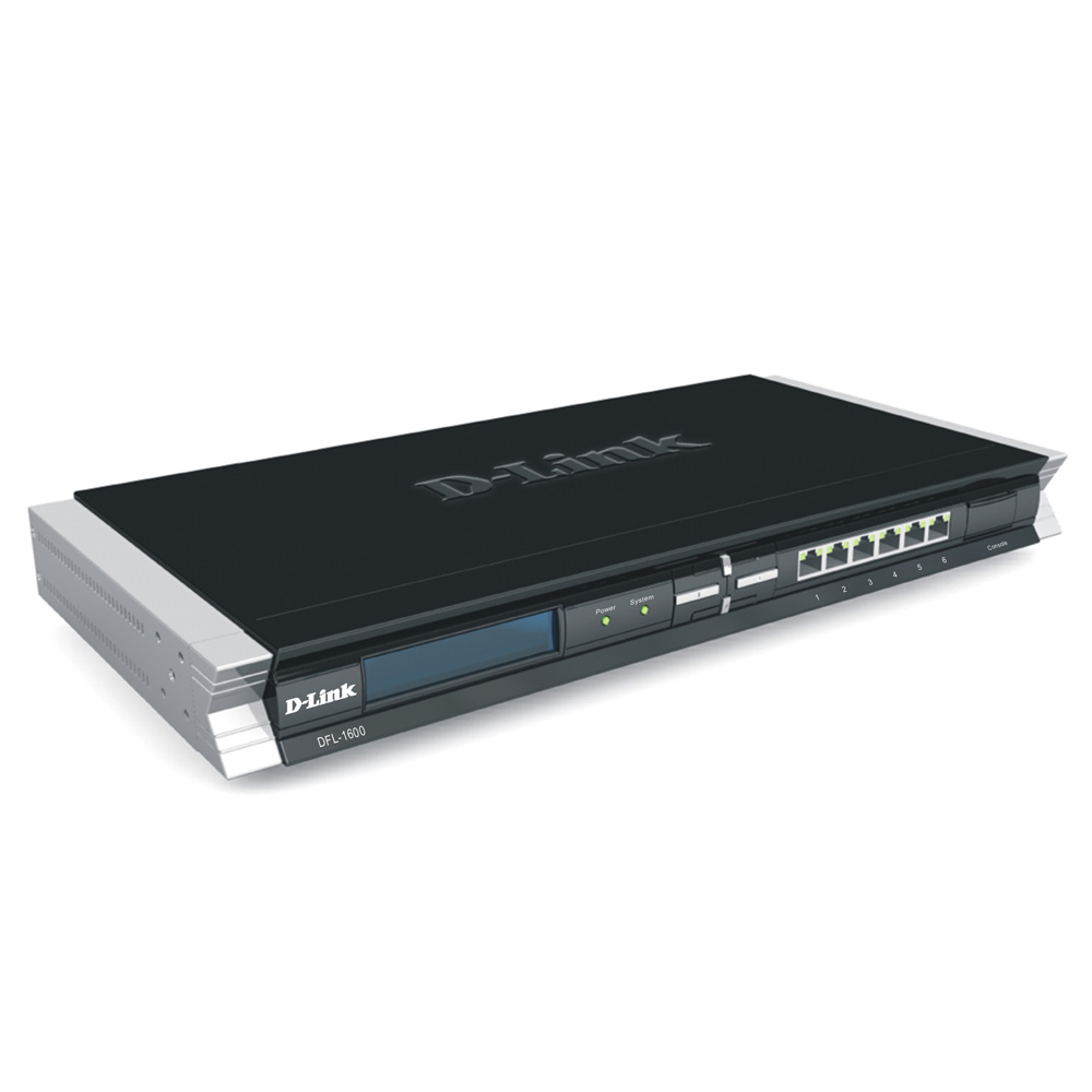 D-Link DFL-1600, Net Defend VPN Firewall, 6 User-Configurable Gigabit ports