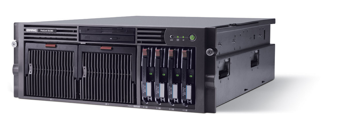    HP ProLiant DL580 G2 Server 2xXeonMP-2.7/2Mb,   2Gb PC1600/200MHz, Ultra3-SCSI (max. 4x300Gb), HP, 6/5 PCI, SA5i, CD, FDD, Dual Gigabit NIC, 2x800 Watt, 4 Units