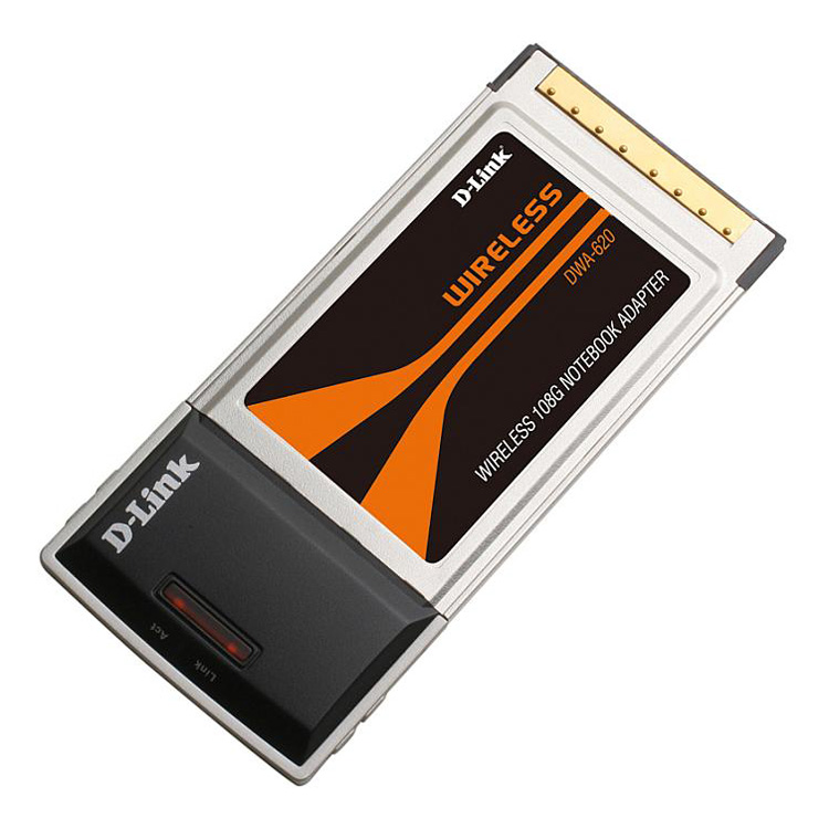 D-Link DWA-620, CardBus-wireless adapter, 108G, 802.11g (54Mbps, 108Mbps)