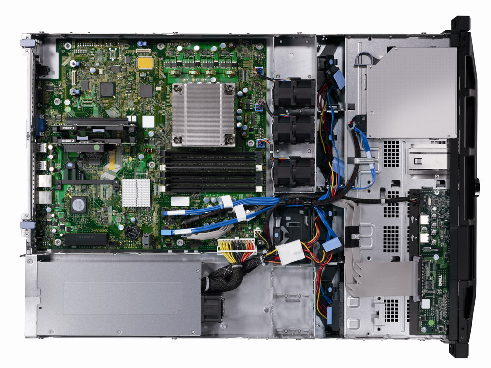   Dell PowerEdge R310 Server   XeonX3450(4C, 2.66GHz, 8M), 8GB(2x4GB DR LV RDIMM), 1x300GB SAS 15K 3.5 , PERC H200, DVD-RW, EmbBMC, RPS(2xPSU)400W, RACK 1U 4x3.5  HotPlug, NoOS, Rails, Bezel, 3Y NBD