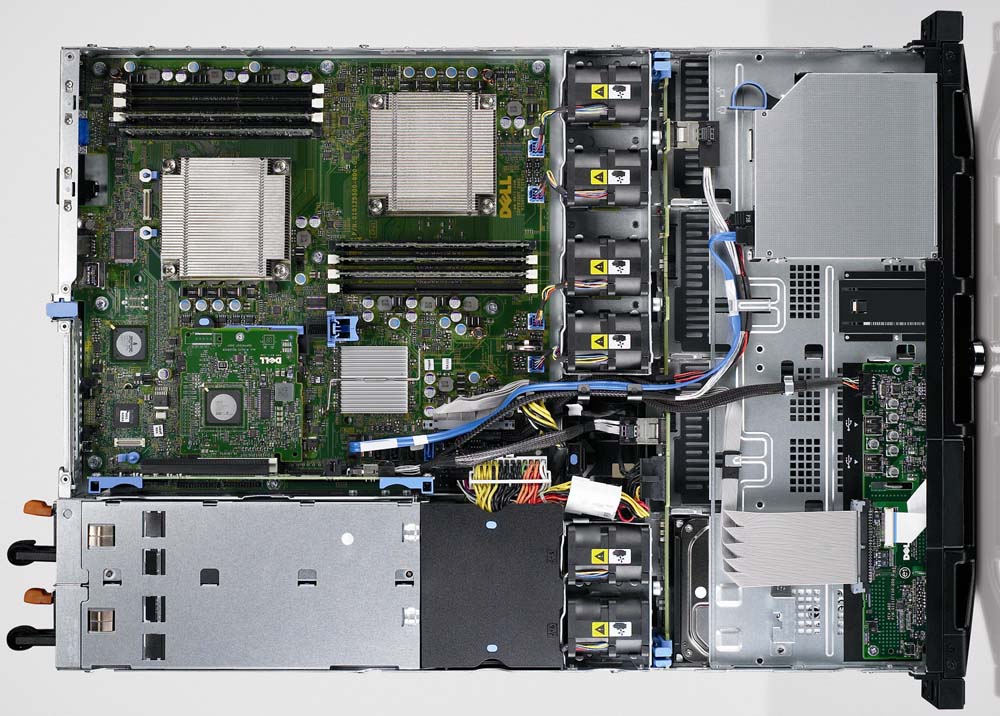    Dell PowerEdge R410 Server   Rack 1U; Intel Xeon Processor X5650 2.66 GHz L3 cache 12MB 6.40 GT/s QPI; RAM 3x2048 MB PC3-10600 DDR3 SDRAM; HDD 2x300 Gb 15K rpm 3.5  SAS 6Gbps Hot-swap; PERC H200; Power 2x500 Watt; DVD+/-RW Drive; iDRAC6 Embedded BMC; Dual Gigabit Ethernet; 3Yr Basic Warranty Next Business Day