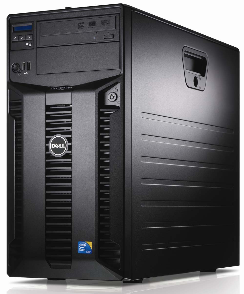  Dell PowerEdge T310 Server X3440 (2.53Ghz) 4C, 8GB (2x4GB) DR LV RDIMM, (4)*2TB SAS NL 6Gbps 7.2k 3.5-inch HotPlug HDD (up to 4x3,5-inch), PERC H700/1GB NV (RAID 0-60), DVD+/-RW, Gigabit LAN, iDRAC6 Enterprise, RPS (2)*400W, RUS/LAT QWERTY KB212-B keyboard, Tower, 3y NBD