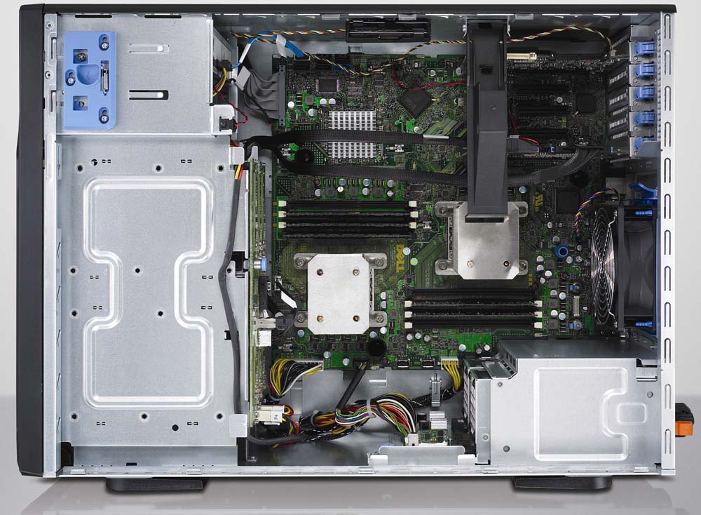    Dell PowerEdge T410 Server   Tower; w/o CPU; RAM 2x2048 MB PC3-10600 DDR3 SDRAM; HDD 1x300 Gb 15K rpm 3.5  SAS 6Gbps HS; PERC H700 512MB; Power 1x525 Watt; DVD+/-RW Drive; iDRAC6 Embedded BMC; Dual Gigabit Ethernet; 3Yr Basic Warranty Next Business Day