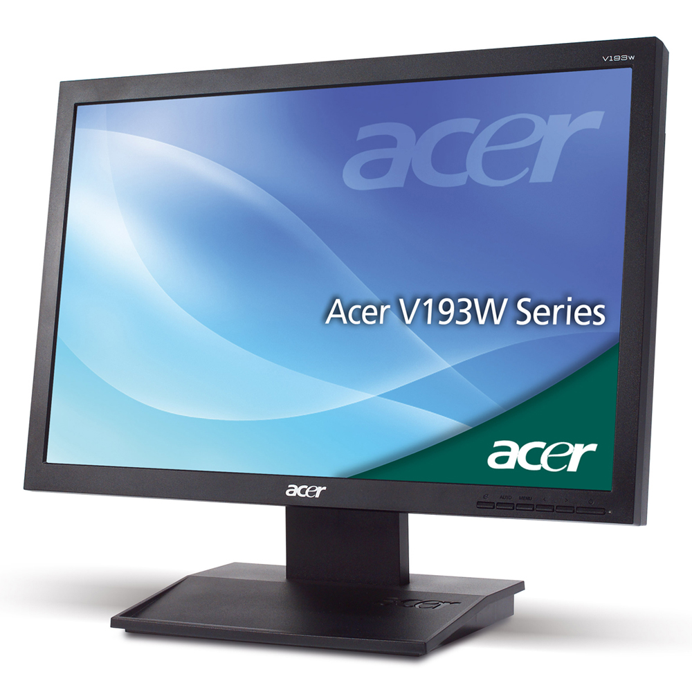  19-inch Acer V193WEob, Wide, 1440x900, 5ms, 250cd, m2, 50000:1, 160, 160, -05, Black