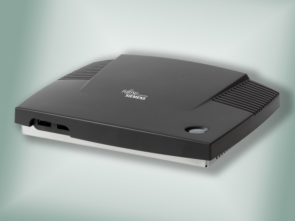 Тонкий клиент Fujitsu FUTRO A220, CE 5.0 and SCOUT Managebility, 10, 100, 1000 Mbit, s Fast Ethernet LAN, 128 MB RAM, 128 MB Compact Flash, Processor AMD LX800, 500 MHz. Interfaces: 1xserial, 1x mouse, 1x keyboard, 2x USB(2.0) front, 1x USB(2.0) rear, 1x monitor, line out
