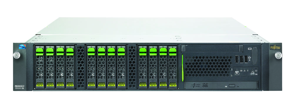  Fujitsu PRIMERGY RX300 S6 Server 2U Xeon E5645 2.40GHz, 12MB, 2x8GB DDR3 1333MHz, 8x2.5-inch hotplug backplane, DVDRW, RAID Ctrl SAS 6G 5, 6 512MB, RMK