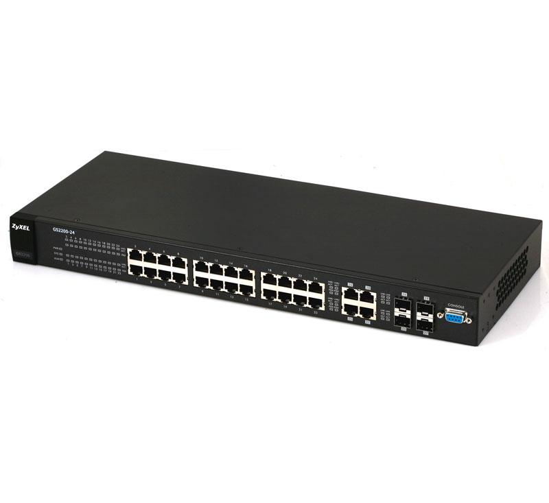 ZyXEL 24-   Gigabit Ethernet  4 SFP-    RJ-45