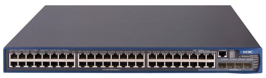  HP 5500-48G EI Switch (44x10/100/1000 + 4x10/100/1000 or SFP + 2 module slots, Managed dynamic L3, IRF Stacking, 19')