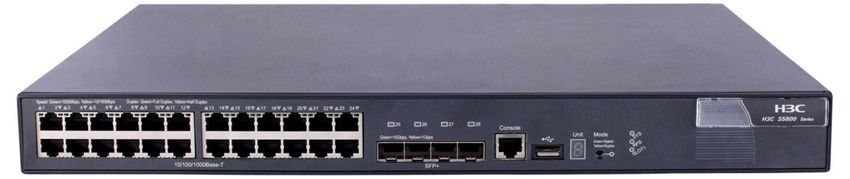  HP 5800-24G Switch (24x10BASE-T/100BASE-TX/1000BASE-T+4x1G/10G SFP+,1 ext.slot,L3,IRF,19')