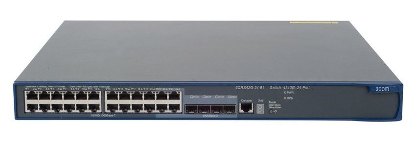    HP E4210-24G   Switch (20x10/100/1000 + 4x10/100/1000 or SFP, 2 x 10G Slots, Managed, L3 static, Clustered Stacking, 19')