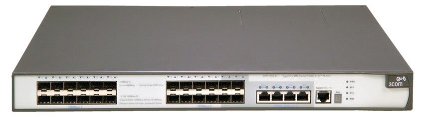  HP E5500-24G-SPF Switch (20xSFP Gigabit + 4x Combo SFP Gigabit or 10/100/1000; 1 exp.slot, Managed, L3, VLAN 4096, XRN, 19')(eq.3CR17258-91)