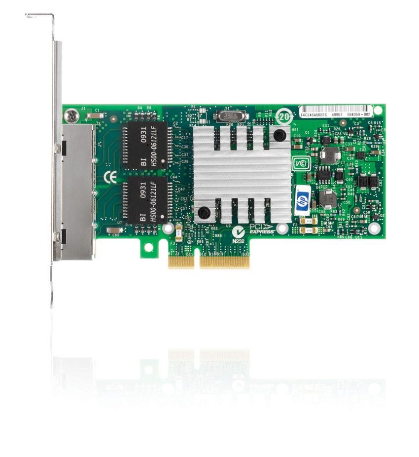   HP NC365T PCIe2.0 (x4) 4-Port Gigabit Server Adapter (incl. low-profile bracket)