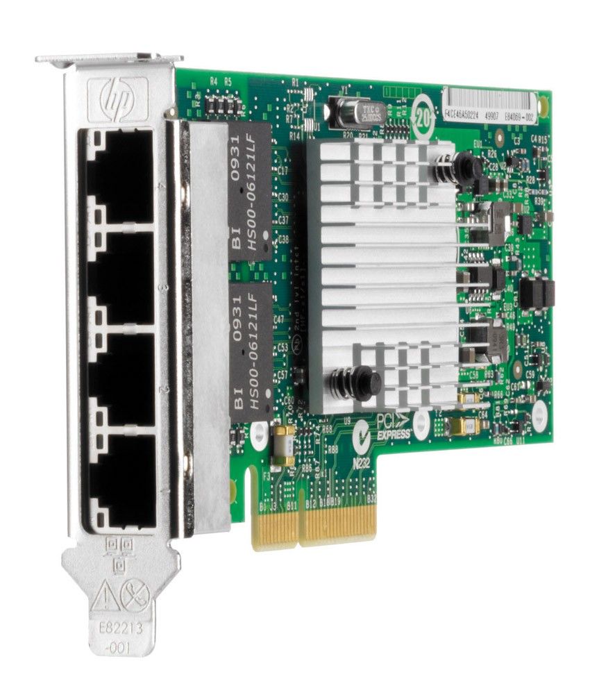   HP NC365T PCIe2.0 (x4) 4-Port Gigabit Server Adapter (incl. low-profile bracket)