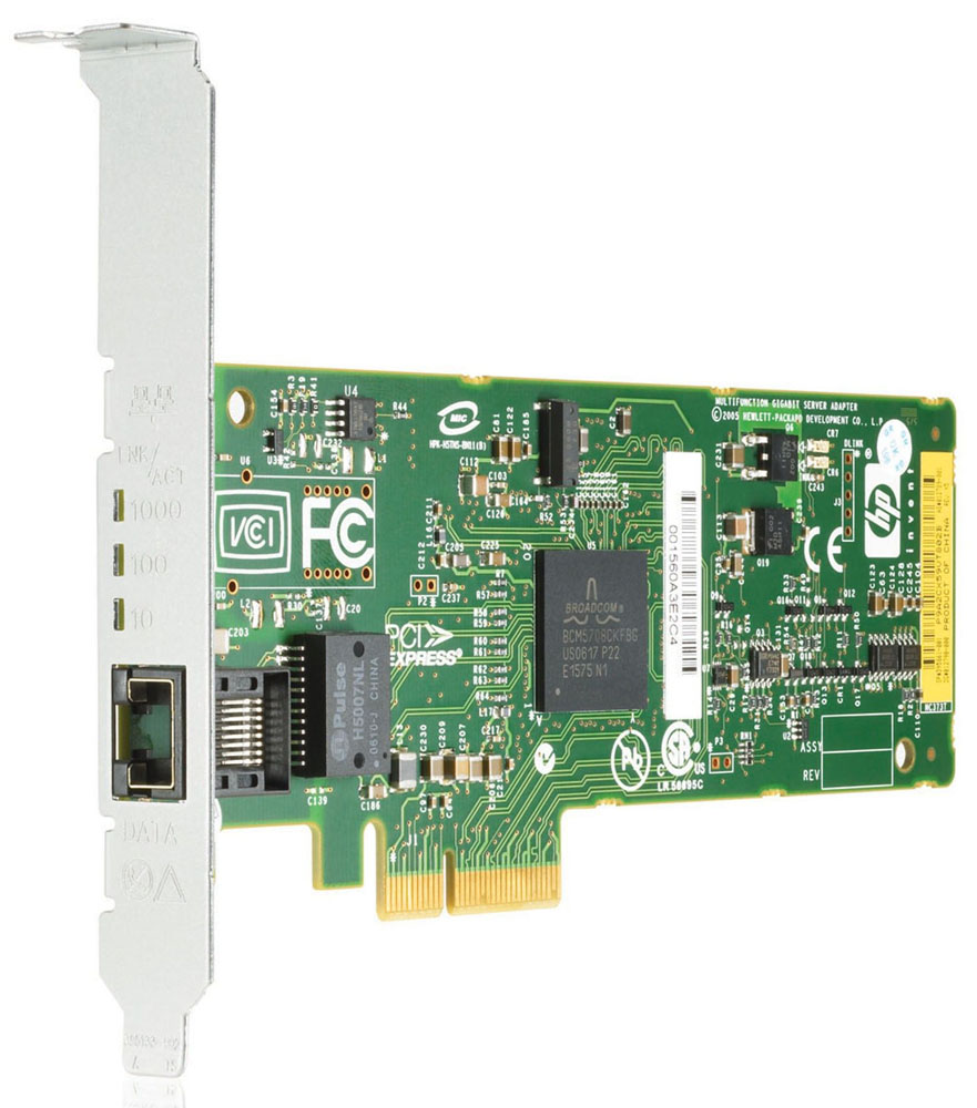   HP NC373T PCI Express Multifunction 10/100/1000 Gigabit Server Adapter (supports TOE, iSCSI, RDMA)