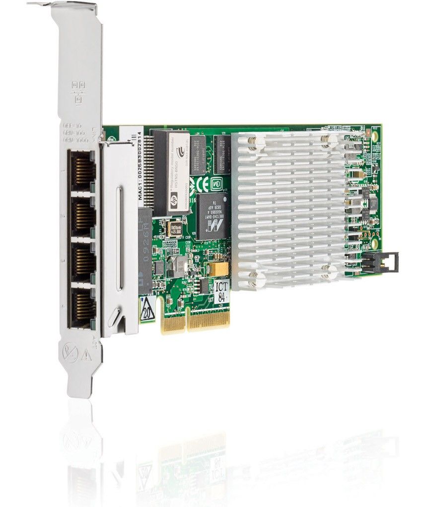   HP NC375T PCIe2.0 (x4) 4-Port Gigabit Server Adapter (incl. low-profile bracket)