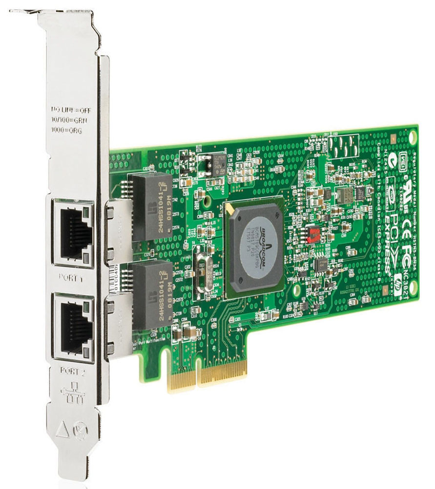   HP NC382T PCI Express Dual Port Multifunction Gigabit Server Adapter (incl. low-profile bracket)