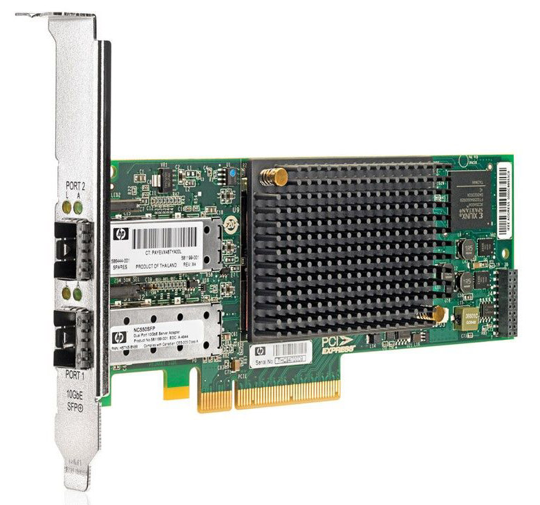   HP Server Adapter, NC550SFP, 10GbE 2-port