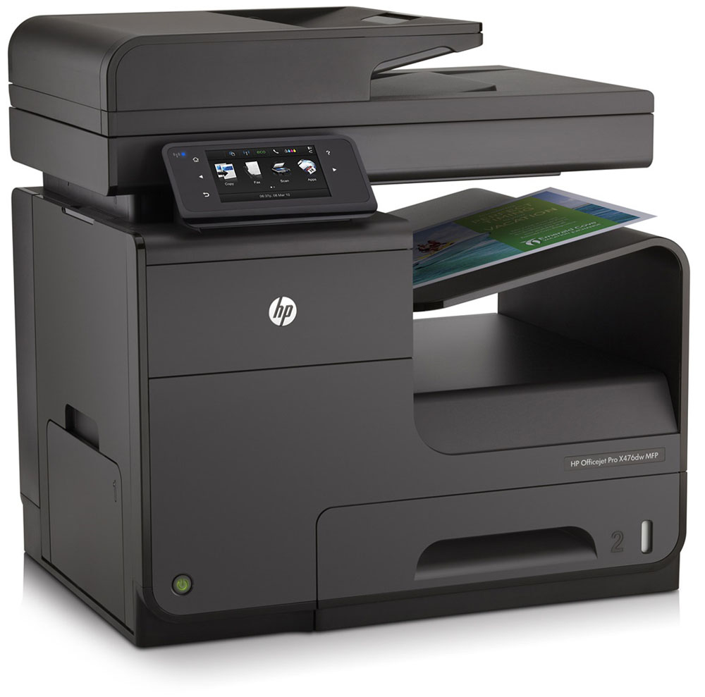 Цветное струйное МФУ HP Officejet Pro X476dw MF Printer (p/c/s/f/web, A4, 600(2400dpi), 36(36 up 55)ppm, Duplex, 2trays 50+500, ADF50, USB2.0/GigEth/WiFi, cartriges 2500ppm, 1y war)
