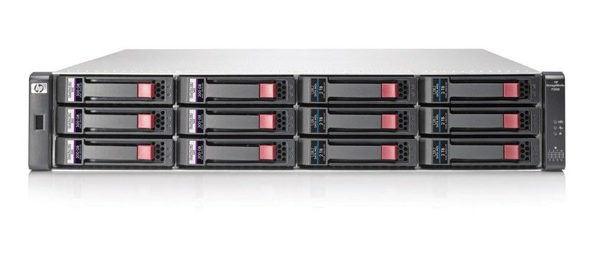 HP StorageWorks P2000 MSA LFF Drive Bay Chassis (up to 12x3.5-inch HDDs, no controllers (up to 2xAP836A, AP837A), power supplies, fans)