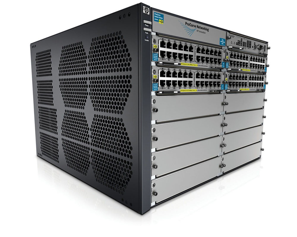 Шасси HP ProCurve Switch 5412zl 12-slot chassis (Managed, Layer 3/4 router, Stackable 19', without power supply(up to 4 support))