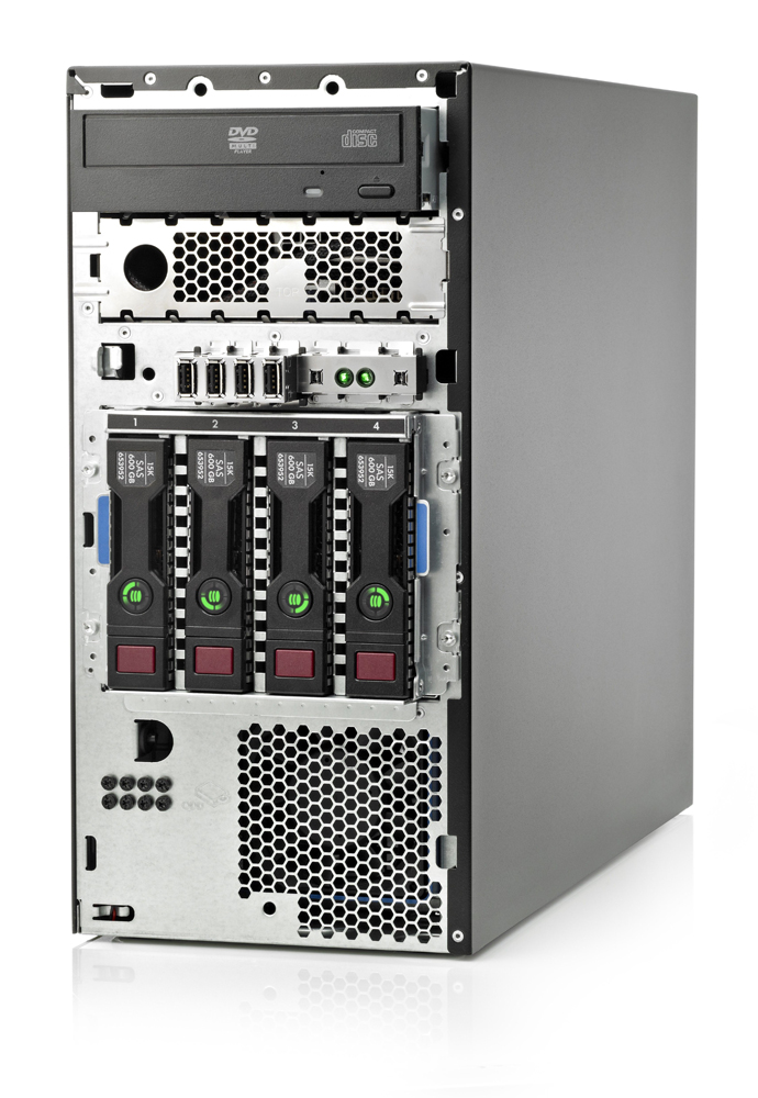  HP Proliant ML310e Gen8 Server v2 E3-1240v3 Hot Plug Tower(4U), Xeon4C 3.4GHz(8Mb), 1x8GbUD, B120i(SATA, ZM, RAID0, 1, 1+0), 1x500Gb(4)LFF, DVD-RW, iLO4std, 2x1GbEth, 1xRPS460HE(2up)