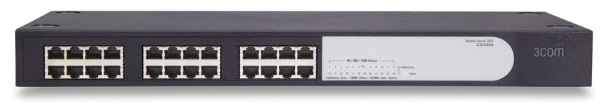  HP 1405-24G Switch (24 10/100/1000 RJ-45 ports, Unmanaged, 19') (eq.3CBLUG24A)